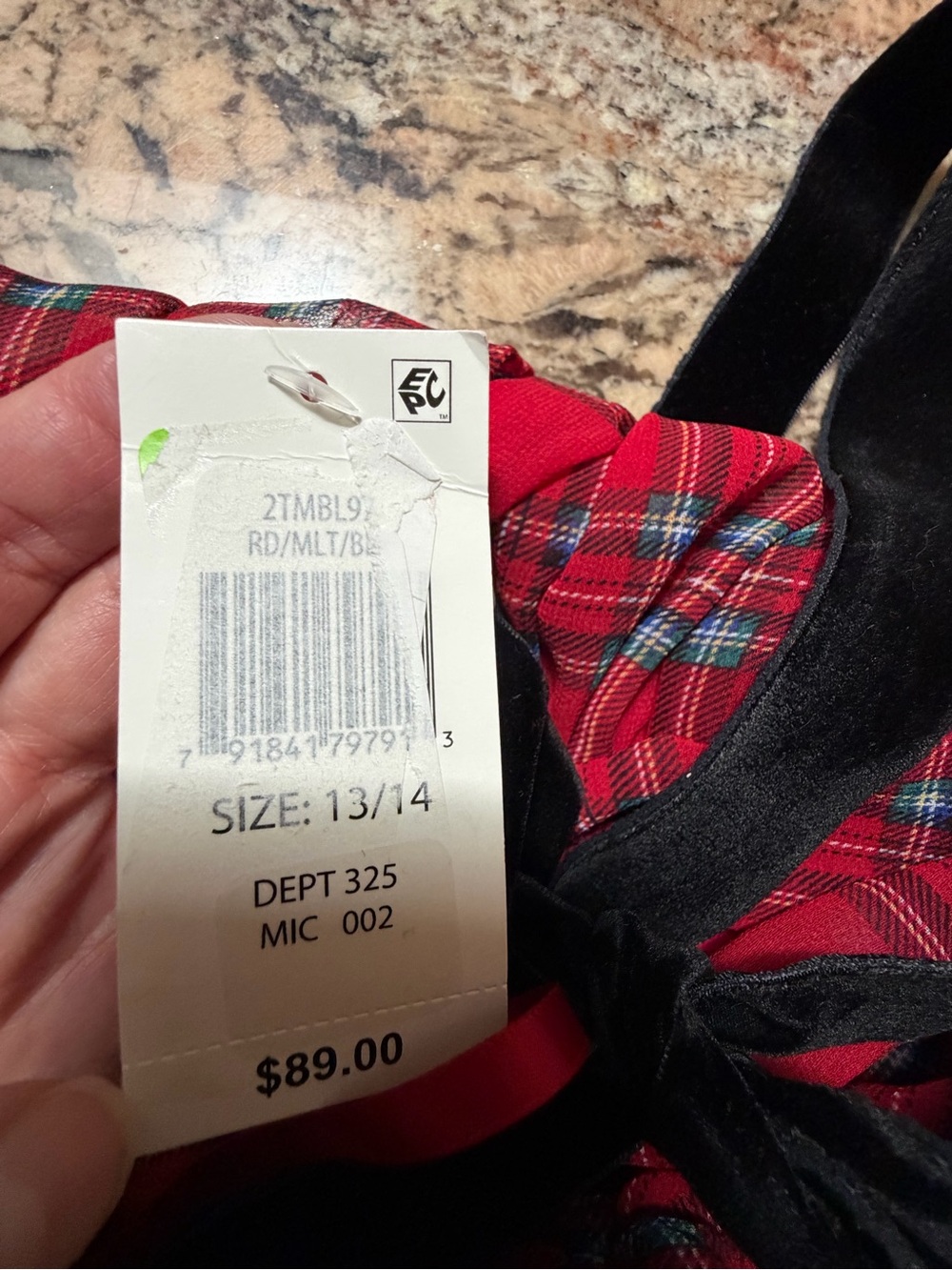 B Darlin Bustier Bodice Red Plaid Maxi Dress with Tie Straps - Picture 10 of 14
